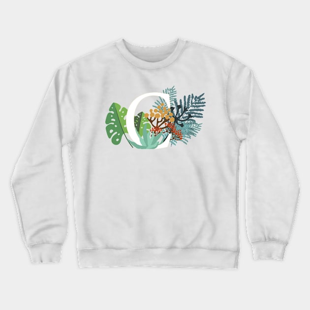 Plant Letter C Crewneck Sweatshirt by HiPolly